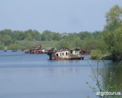 River Port Chernobyl at summer time
